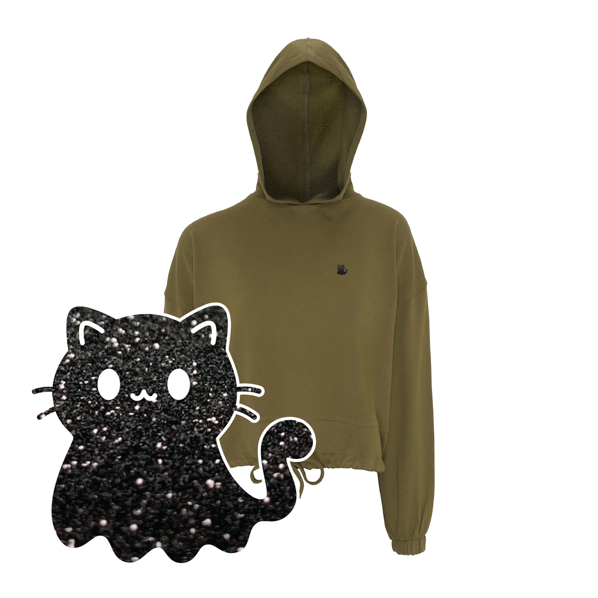 Black Cat Hoodie - Ladies