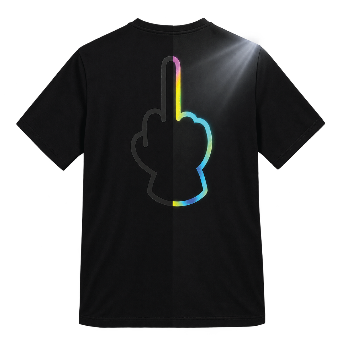 Middle Finger (Rainbow Reflective) T-Shirt
