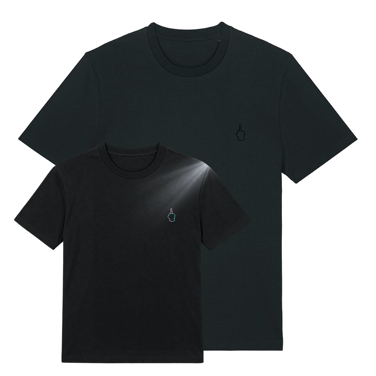 Middle Finger (Rainbow Reflective) T-Shirt