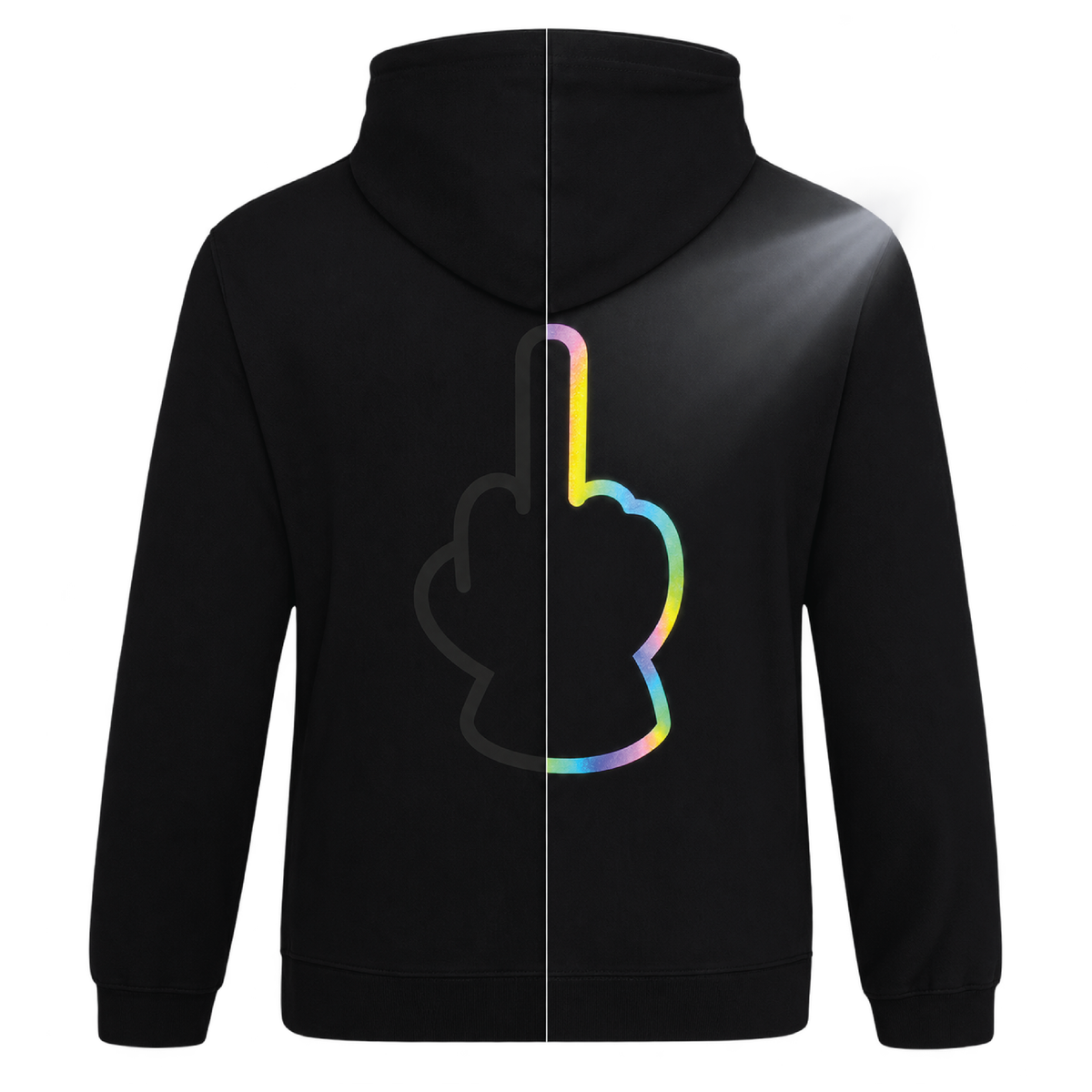 Middle Finger (Rainbow Reflective) Hoodie