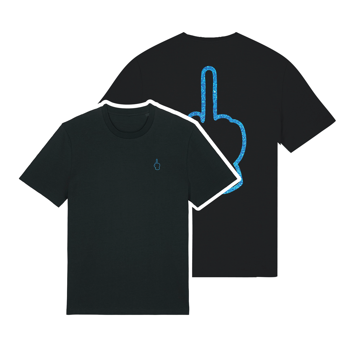 Middle Finger (Glitter Puff) T-Shirt