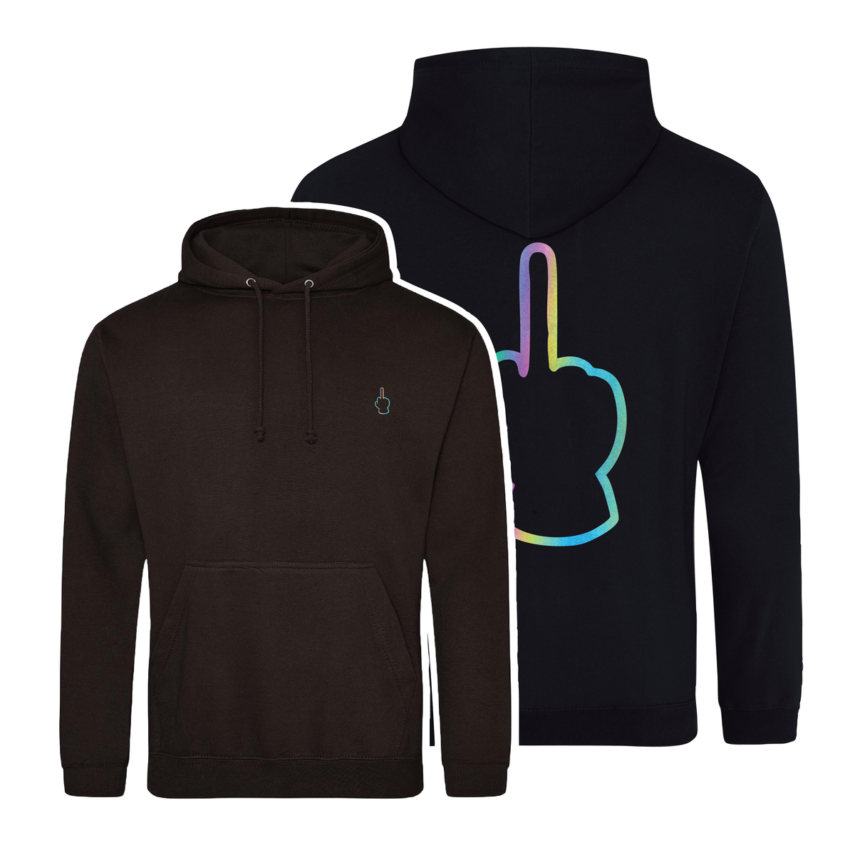 Middle Finger (Rainbow Reflective) Hoodie