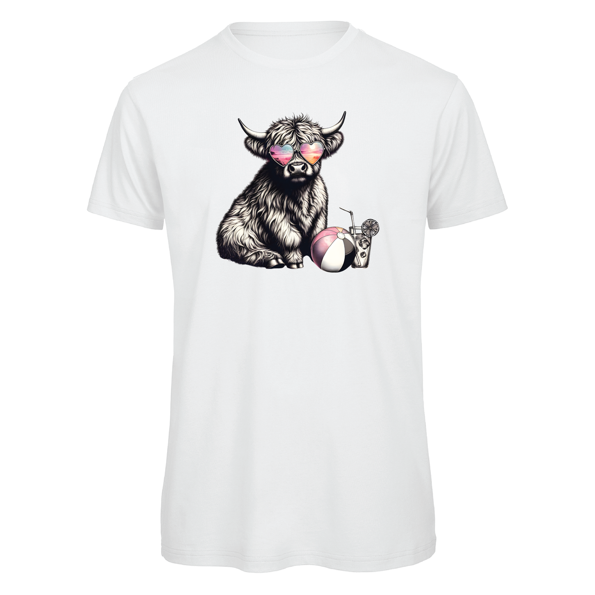 Beach Cow Ladies T-Shirt