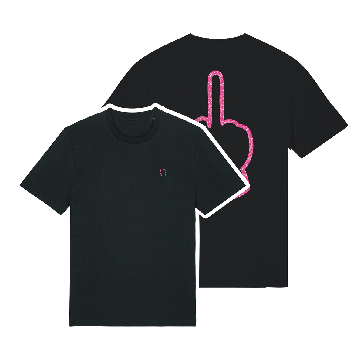 Middle Finger (Glitter Puff) T-Shirt