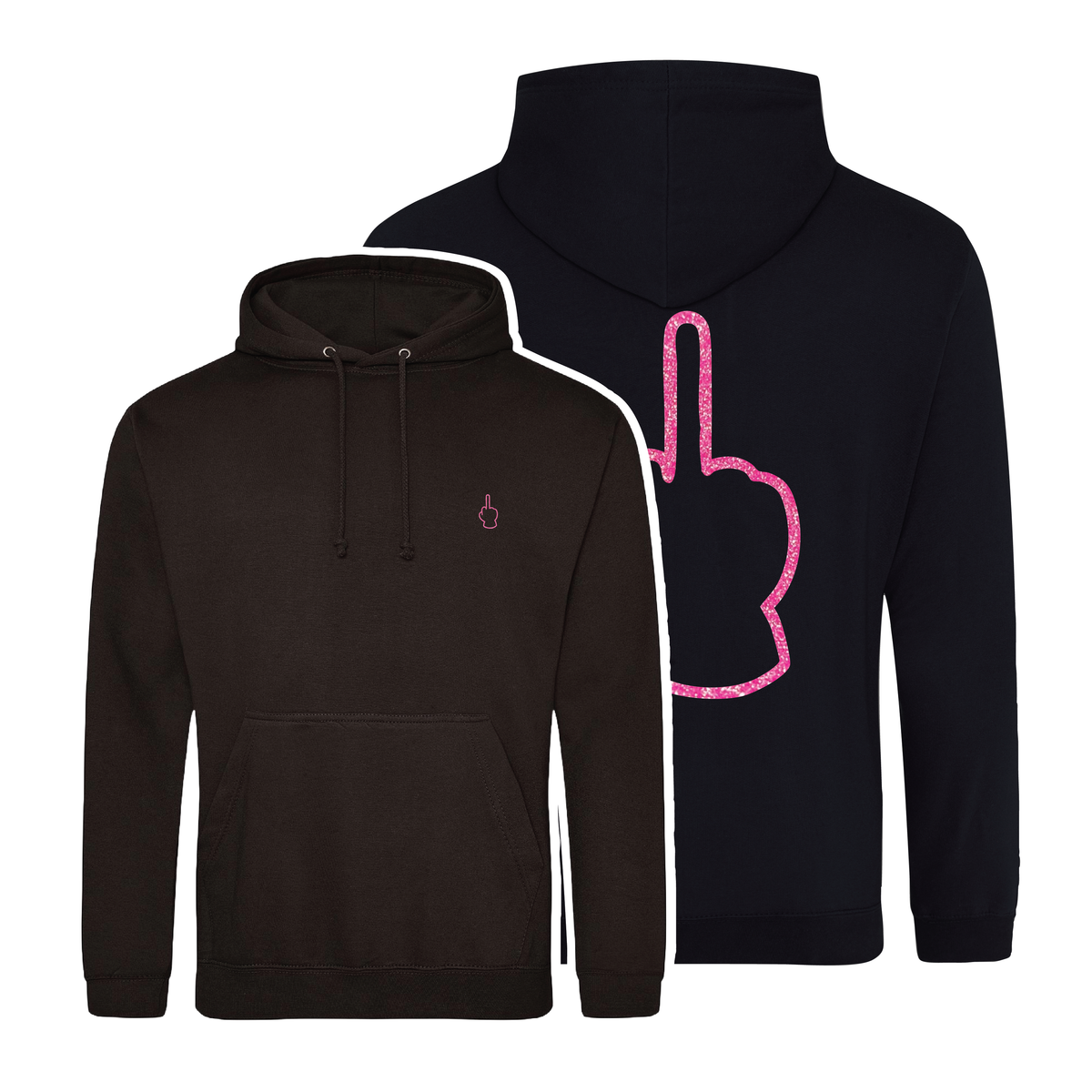 Middle Finger (Glitter Puff) Hoodie