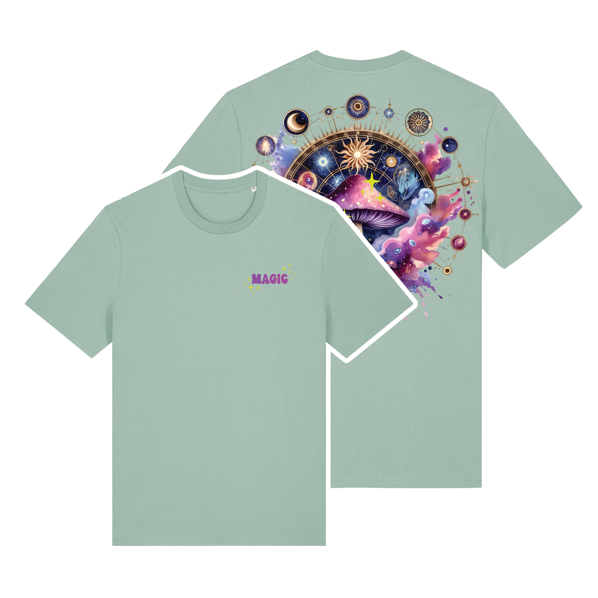 Magic Mushrooms Compass T-Shirt