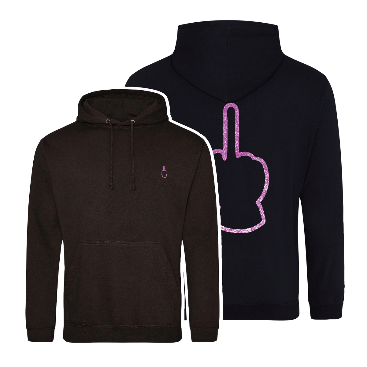 Middle Finger (Glitter Puff) Hoodie