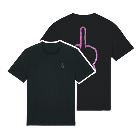 Middle Finger (Glitter Puff) T-Shirt