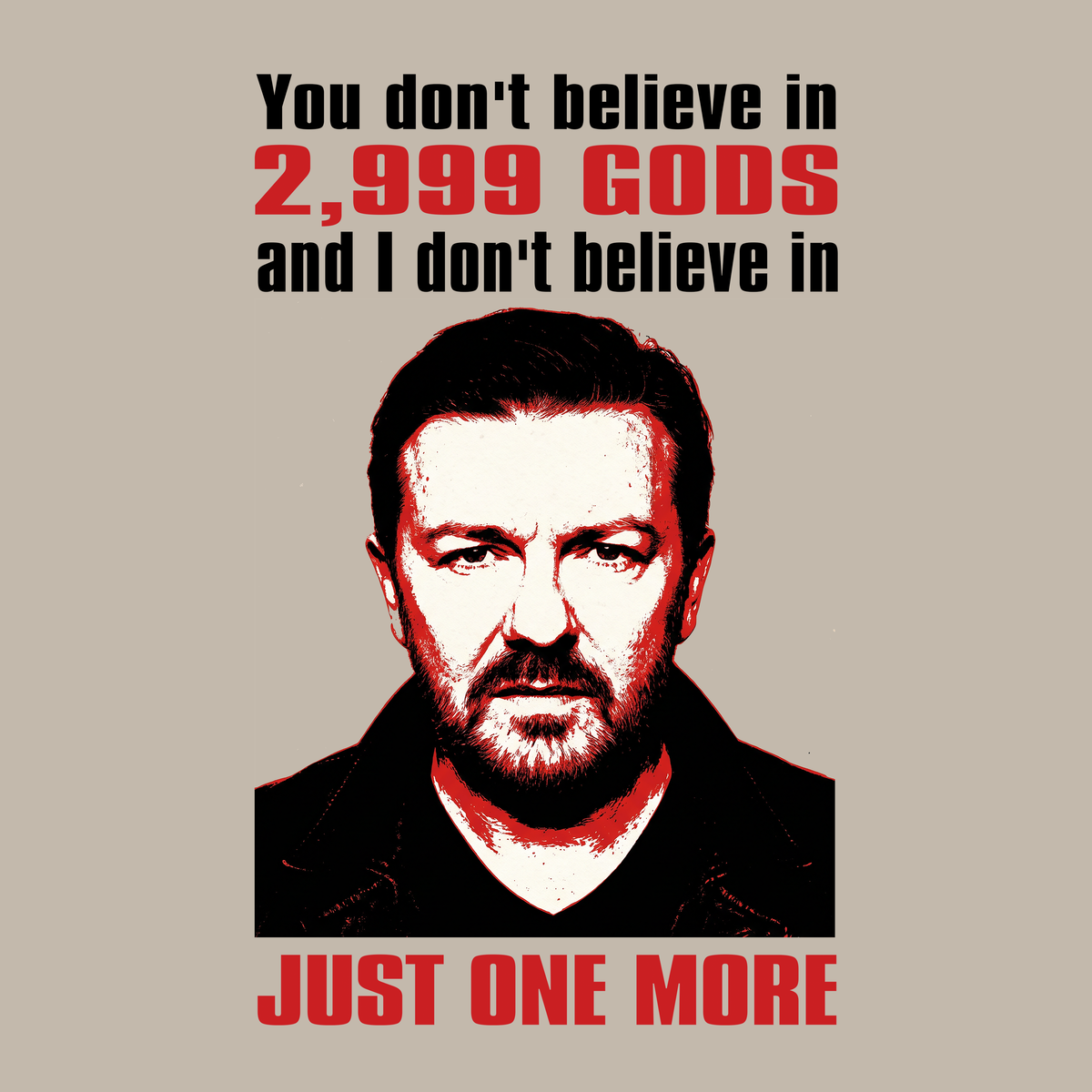 Ricky Gervais Gods T-Shirt