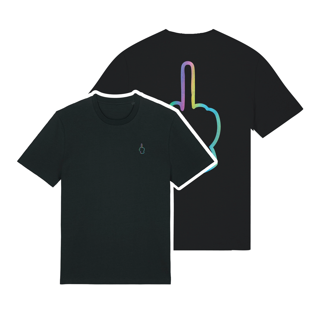 Middle Finger (Rainbow Reflective) T-Shirt