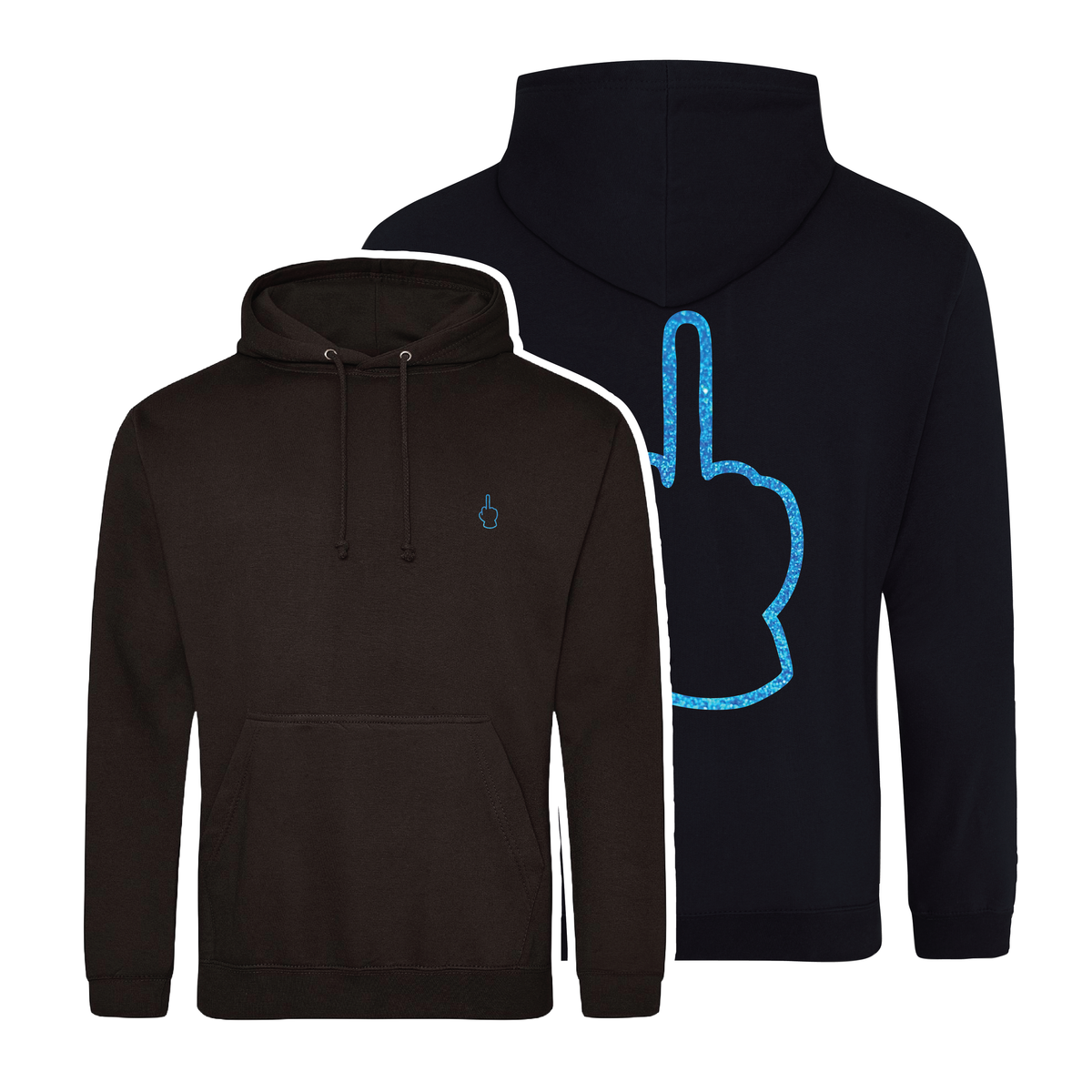 Middle Finger (Glitter Puff) Hoodie